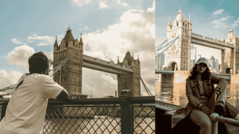 Tower Bridge Background Trending AI Photo